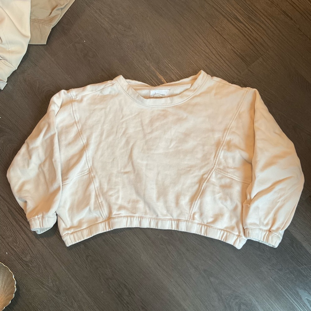 Anthropologie Cropped Crewneck Sweatshirt Sweater Top
